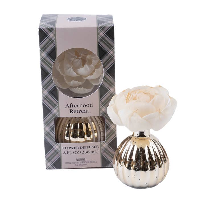 Afternoon Retreat Plaid Flower Diffuser for wholesale by Bridgewater Candle Company