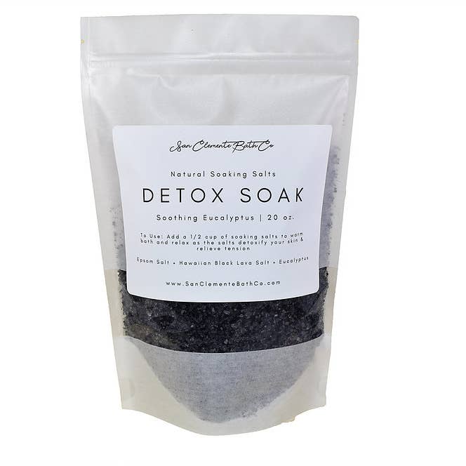 Detox Salt Soak - Black Lava for wholesale by San Clemente Bath Company