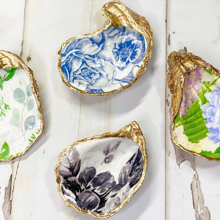 Alison Brooke Designs - Vente Plateaux à bijoux - Plat à bibelots à huîtres Hortensia2