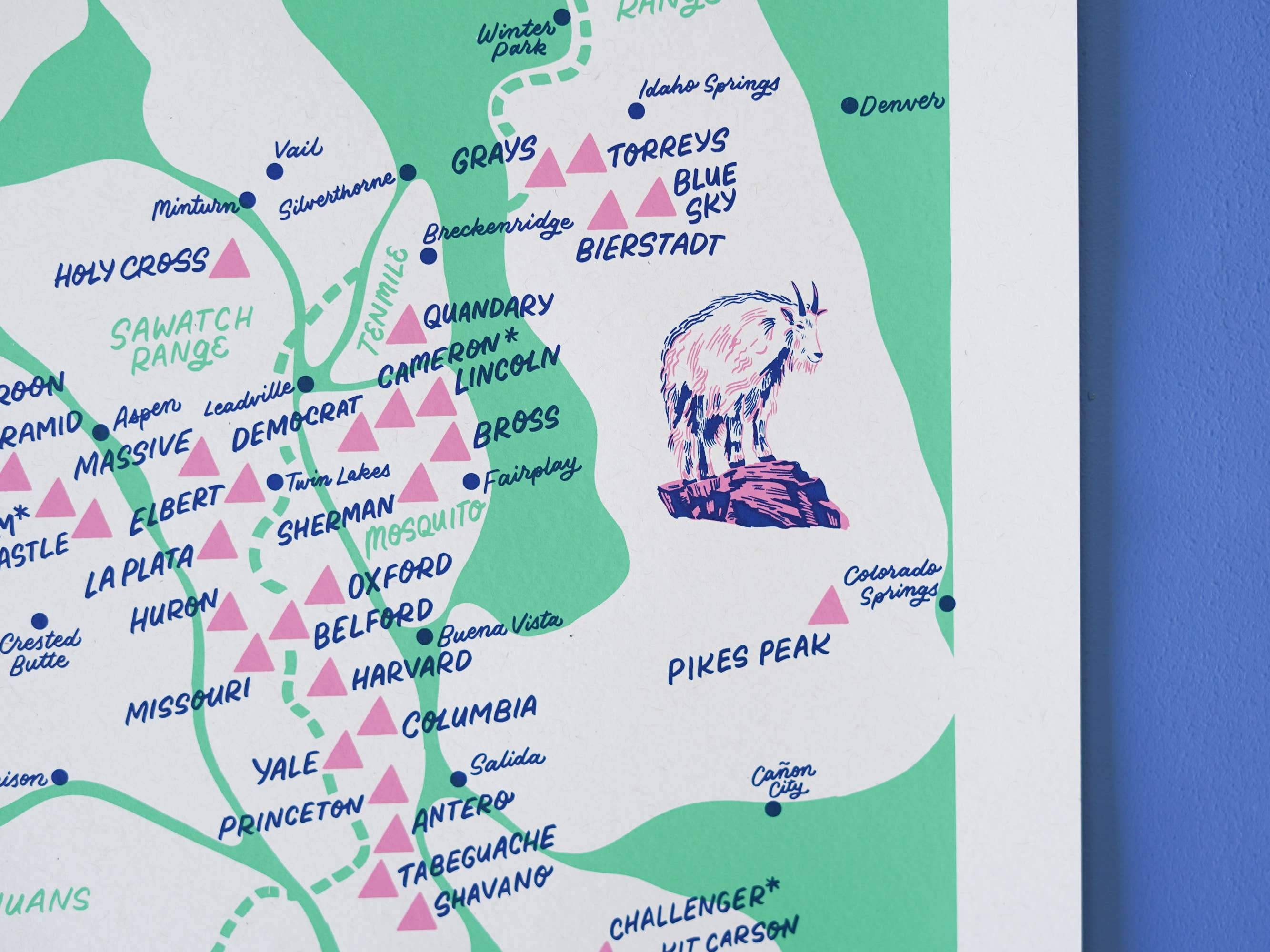 Little Known Goods - Wholesale Poster - Colorado 14ers Screen Printed Poster4