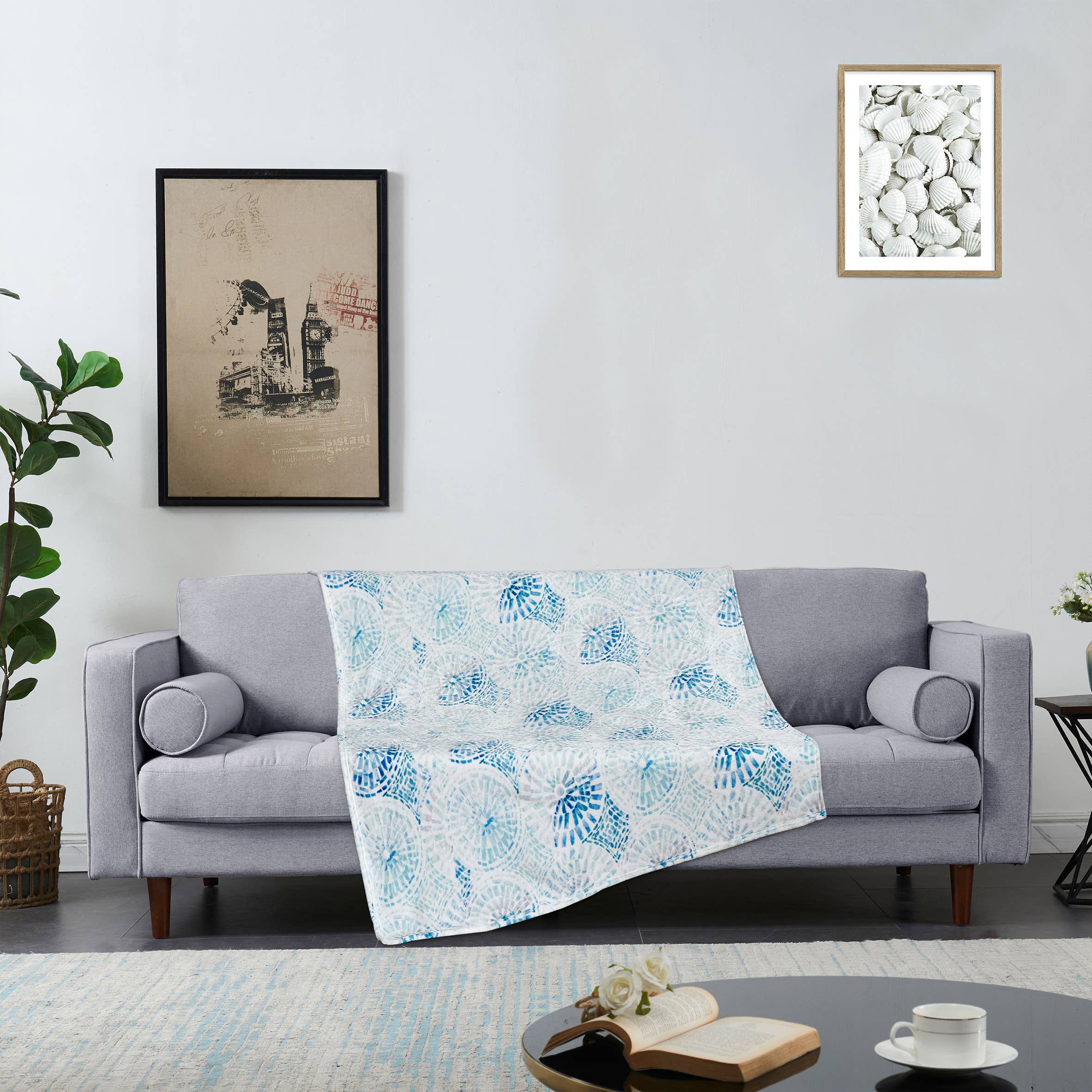 Duke Imports - Wholesale Throw Blanket - "Sundial"  1-Ply Faux Fur Everyday Designer Blanket1