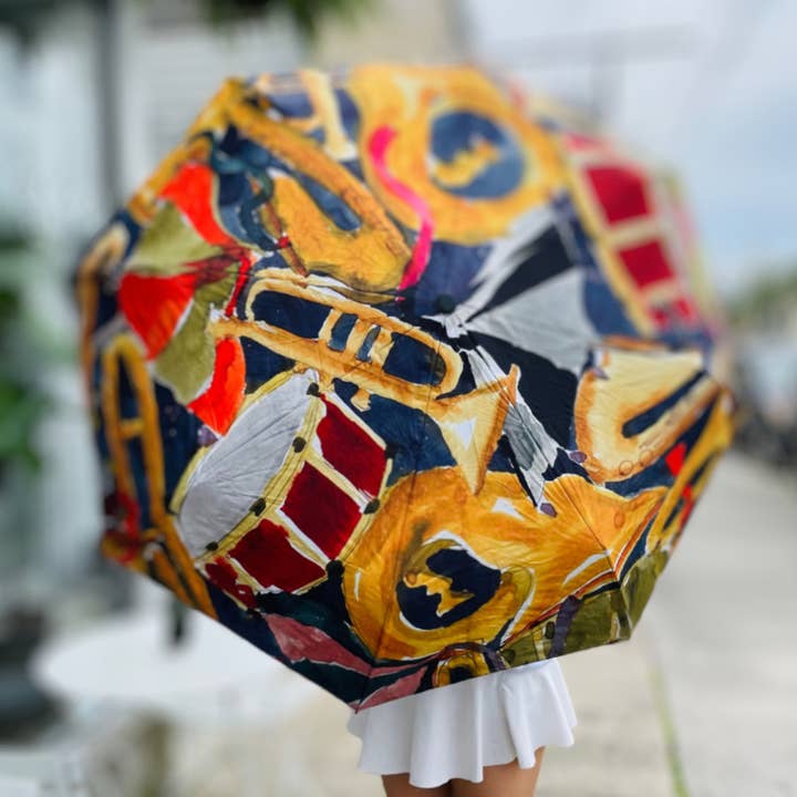 WHEREable Art, LLC – wholesale Umbrella – Women's – Fest Umbrella with UV Protection, Art by Kathy Schorr