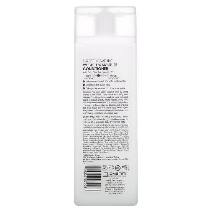 KT Supply - Wholesale Hair Conditioner - Giovanni Eco Chic Direct Leave In Conditioner, 8.5 Oz.1