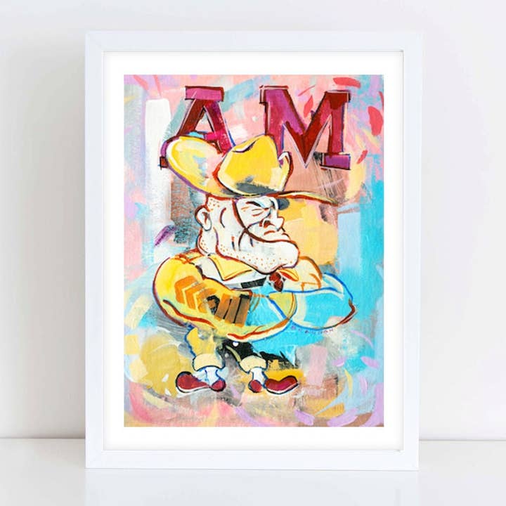 Texas A&M Aggies "Vintage Old Sarge" | Druck in Archivqualität für den Großhandel von Brandon Art Co