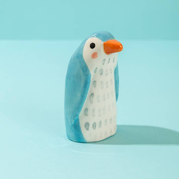 Mama Penguin Blue / Ceramic Piece for wholesale by Ana Seixas
