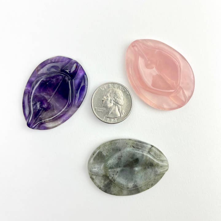 Pelham Grayson Rose - Wholesale Spiritual Stone/Crystal - Yoni Worrystone | 2" | Choose A Stone1