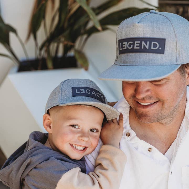 Grey Flatbill LEGEND and LEGACY Hats, Adjustable Snapback for wholesale by to: little arrows
