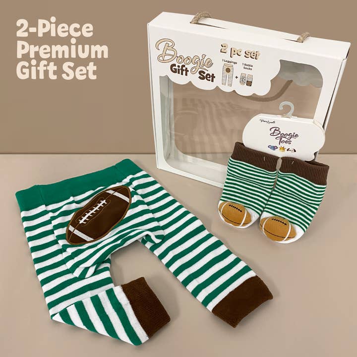 Coffret cadeau Boogie Toes & Tight Football pour bébé, 2 pièces, jusqu'à 18 mois pour la vente par Boogie Toes