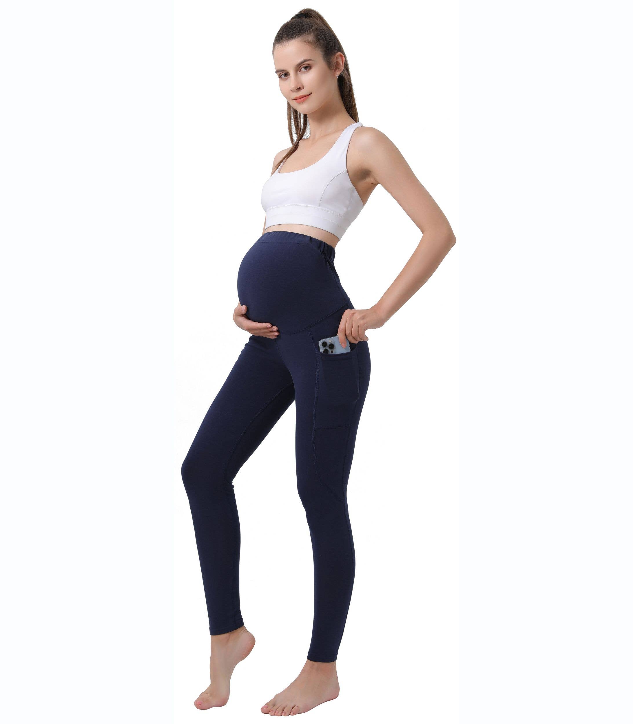 Alina Mae Maternity - Vendita all'ingrosso Pantaloni - Premaman - Pantaloni da Yoga Premaman con Tasche Collant Maternità15