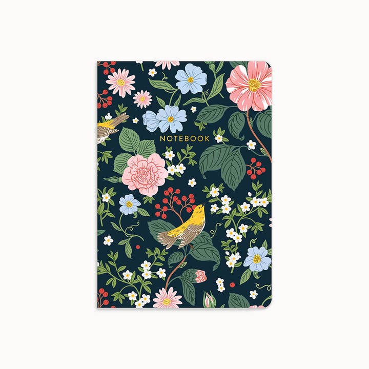 Linden Paper Co. - Wholesale Notebook - Warbler Floral | Sewn Notebook