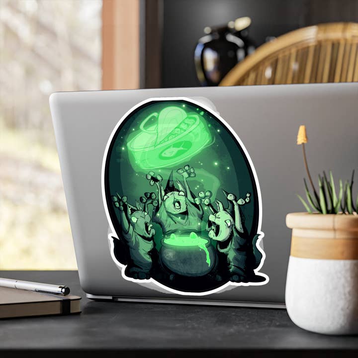 LVB Art - Vendita all'ingrosso Adesivo - Adesivo in vinile sagomato Cat Coven6