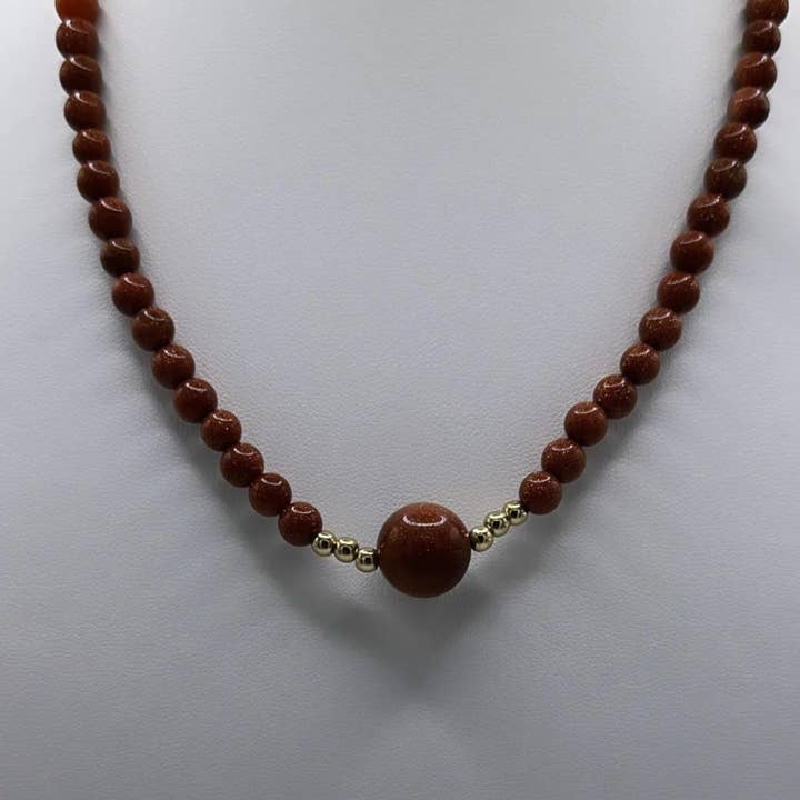 Goldstone Halsband - N2 för wholesale av The Bijoux Collective