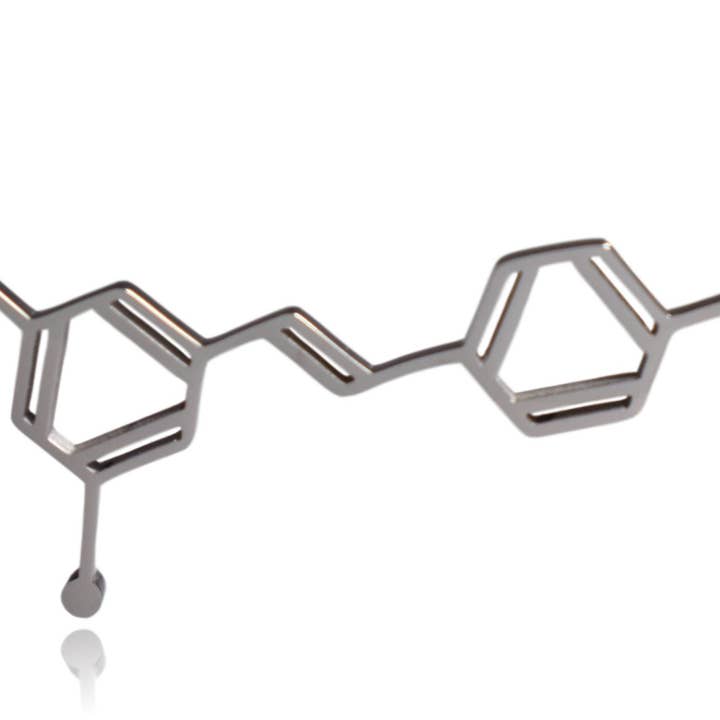 Clayton Jewelry Labs - Vendita all'ingrosso Collana con ciondolo/pendaglio - Collana in acciaio inossidabile con molecola di resveratrolo di vino11