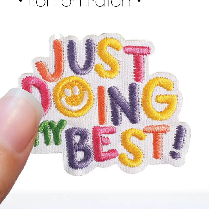 Mint Print Shop & Co - Wholesale Patch - Doing My Best | Embroidery Patch0