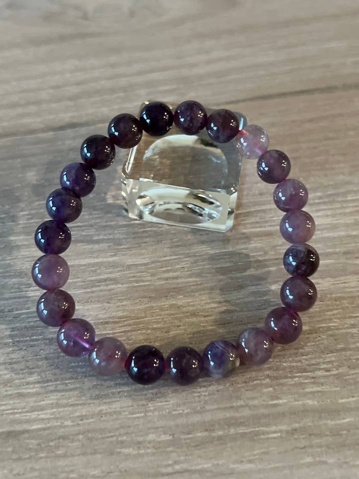 Pulsera elástica Dream Amethyst de 8 mm para venta al por mayor de Luna Rae