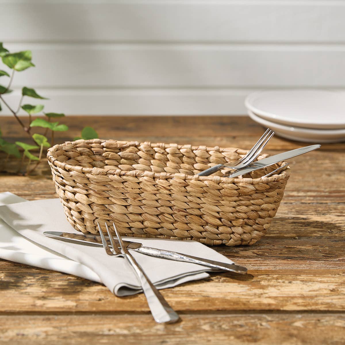 Split P - Wholesale Basket - Oval Hyacinth Basket - Small1