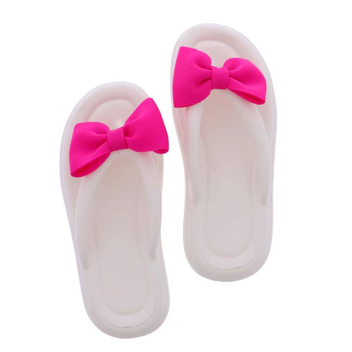 White with Hot Pink Flip Flop Assortment for wholesale by Jane Marie