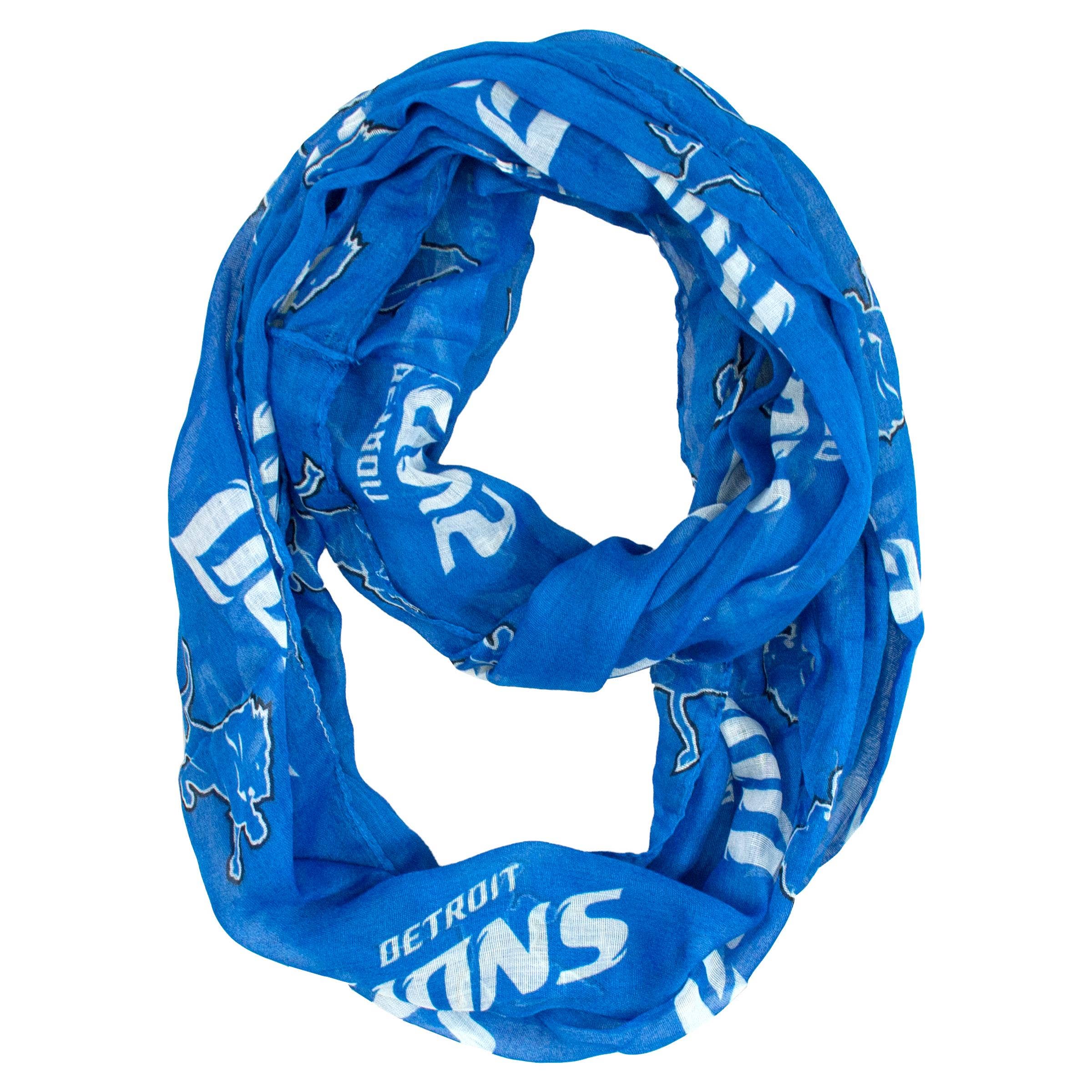 Little Earth Productions - Wholesale Scarf - Unisex - NFL Detroit Lions Sheer Infinity Scarf0