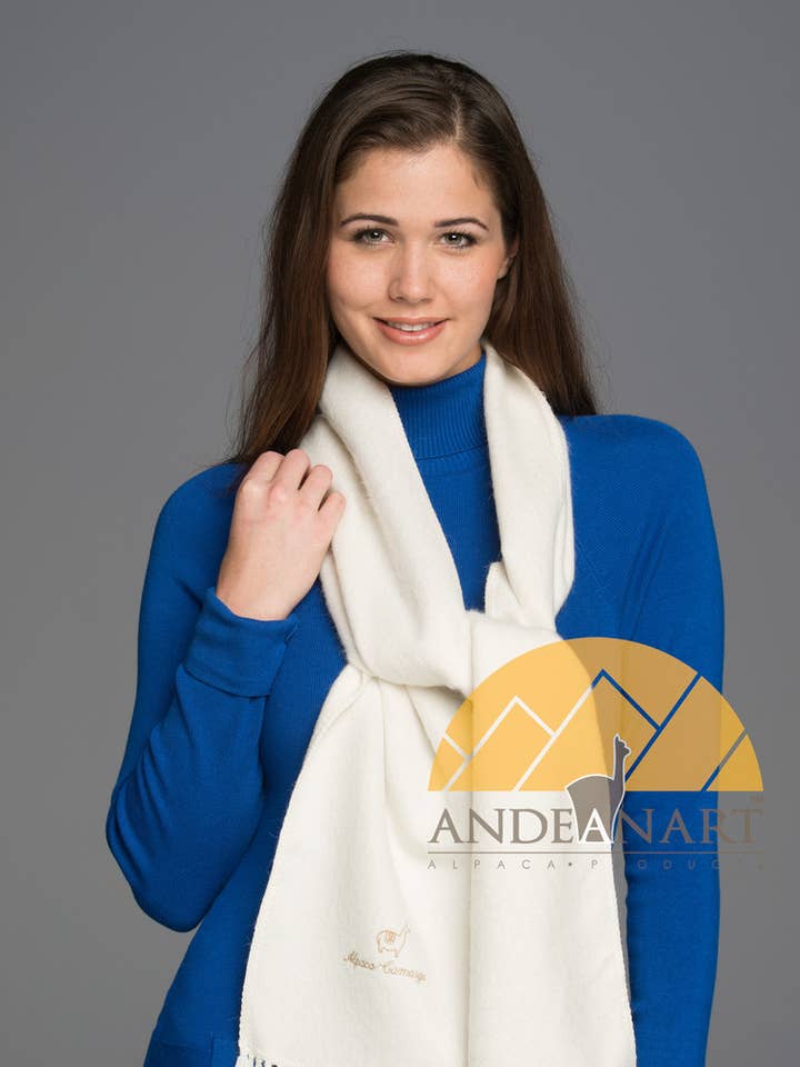 ”Alpaca Camargo” med alpacka sydd kontur/logotyp - Vävd för wholesale av AndeanArt