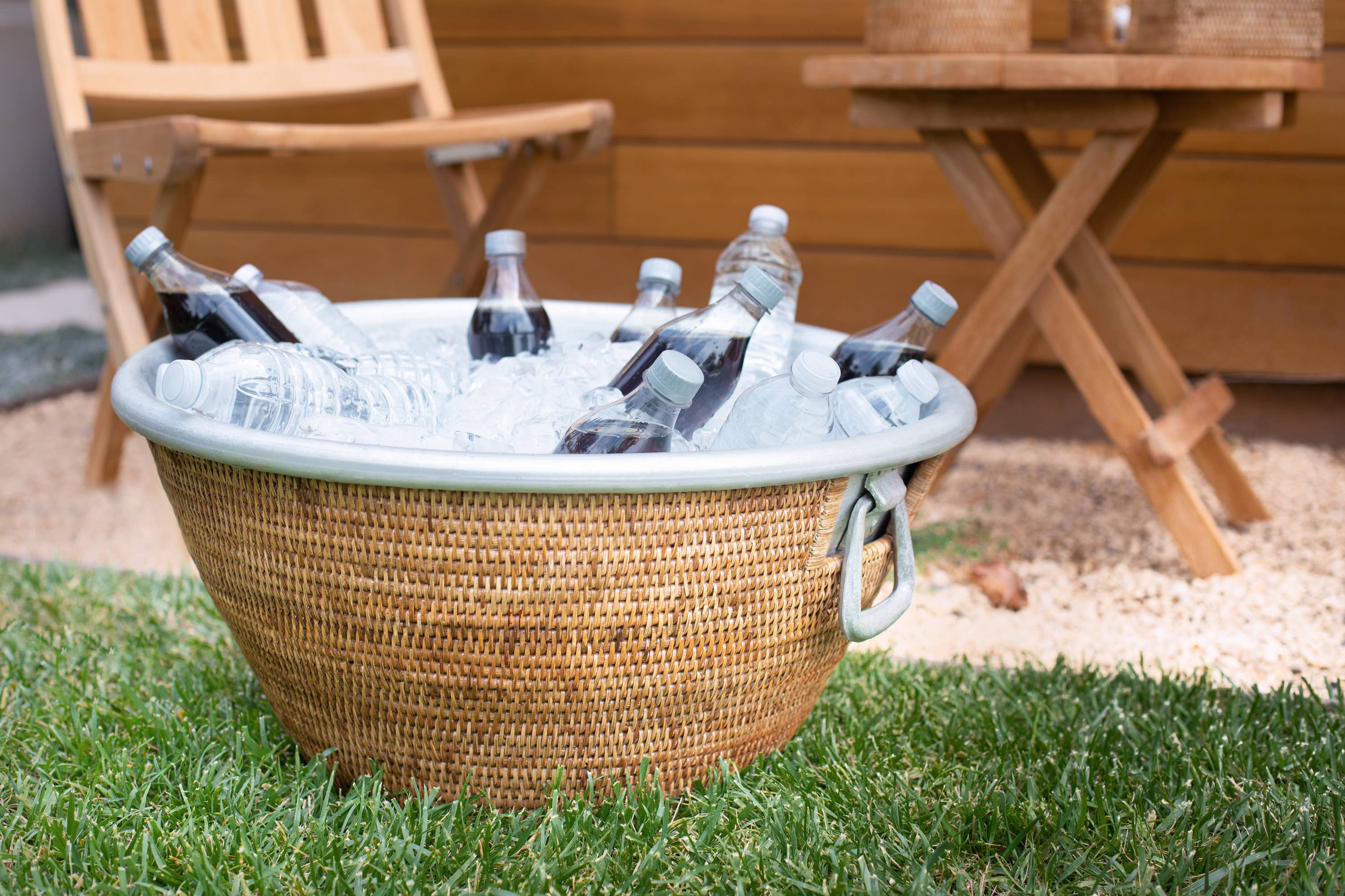 Artifacts Trading Company - Wholesale Ice Bucket - Rattan Aluminum Ice Tub – Beverage Cooler12