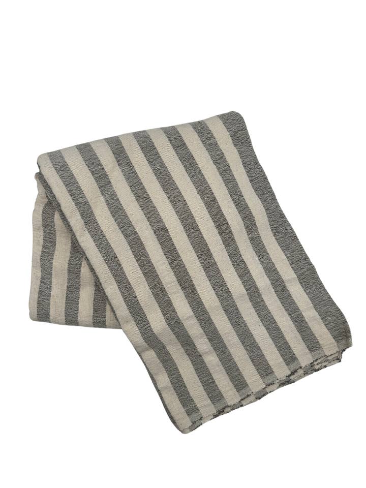Gray Stripe Tablecloth for wholesale by kd weave
