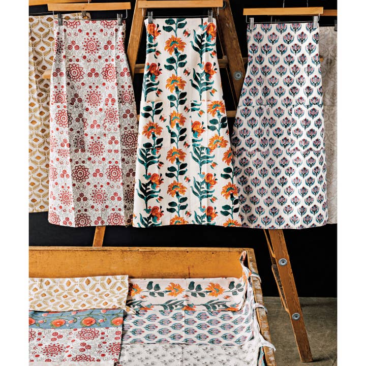 Danica Heirloom - Wholesale Apron - Marigold Block Print Apron