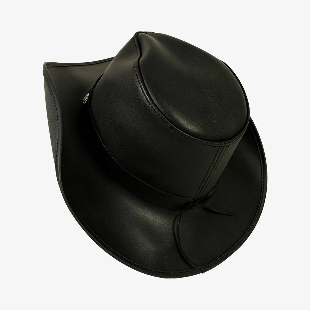 American Hat Makers - Venta al por mayor Sombrero cowboy - Unisex - Sombrero Vaquero de Cuero Genuino con Concho - Estilo Cyclone27