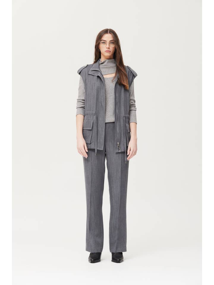 GRAY Inesa tencel vest for wholesale on Faire2