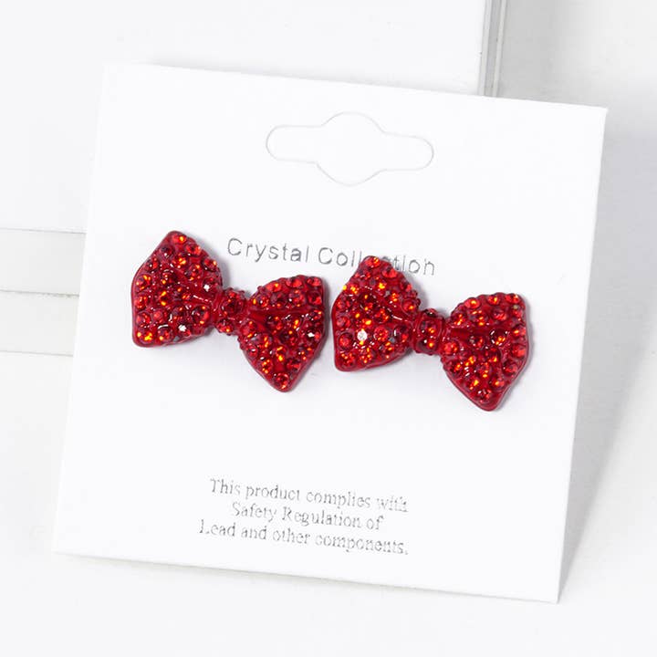 Sensibling Corp. - Wholesale Stud/Post Earrings - Crystal Rhinestone Bow Stud Earrings39
