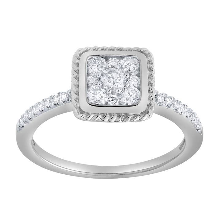 Caelina 10K White Gold Diamond Ring – 0.50 Ct for wholesale by LuvMyJewelry (LMJ)