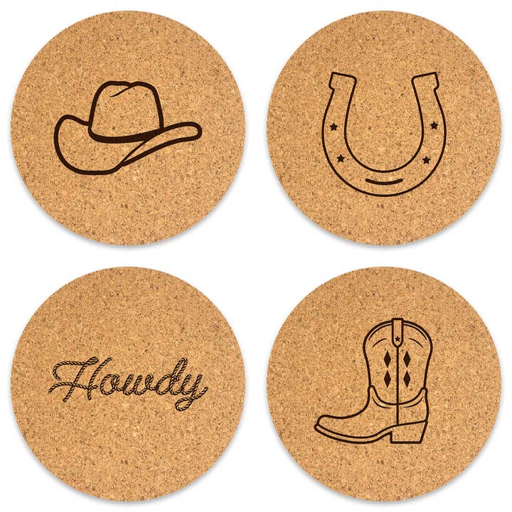 The Golden West Coaster Set 4 for wholesale by So Very Lovely