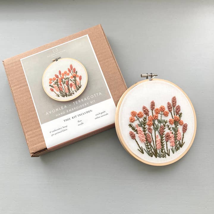 Embroidery Kit  - Avonlea in Terracotta for wholesale by And Other Adventures Embroidery Co