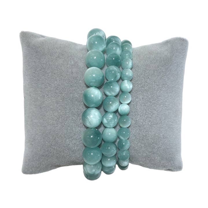 Bracciale in pietra di luna e garnierite verde AA per la vendita all'ingrosso da parte di Foliesbijoux