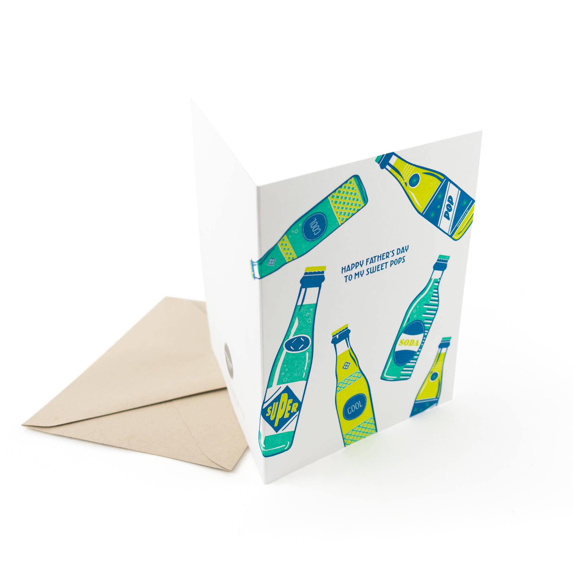 Porchlight Press Letterpress - Venta al por mayor Tarjetas del Día del Padre - Tarjeta de Sweet Pops Retro1