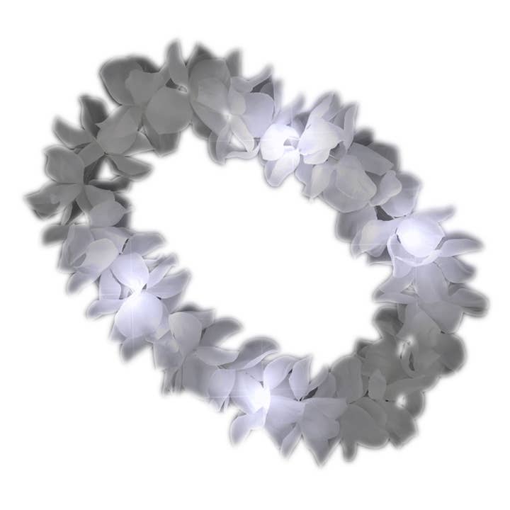 Blinkee.com, LLC – wholesale Light-up toy – Kids & baby – White Flashing Hawaiian Lei Necklace