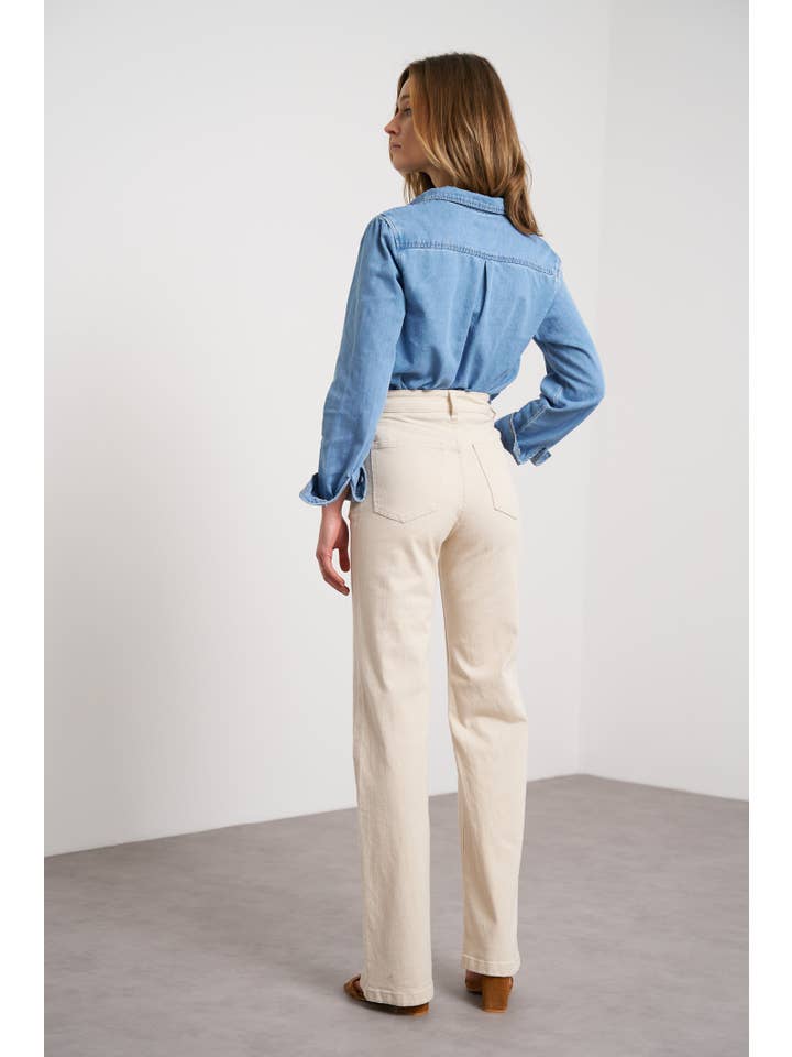 Oraije Paris - Vendita all'ingrosso Jeans - Donna - Jeans Barbara a gamba larga36