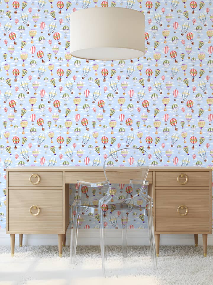 Omhoog, omhoog en weg in blauw voor wholesale door Timo & Violet