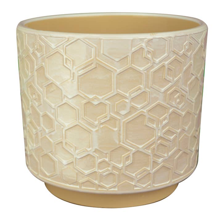 RCS Gifts - Wholesale Plant Pot - Geometric Glazed Terracotta Planters – 6 pc Assortment