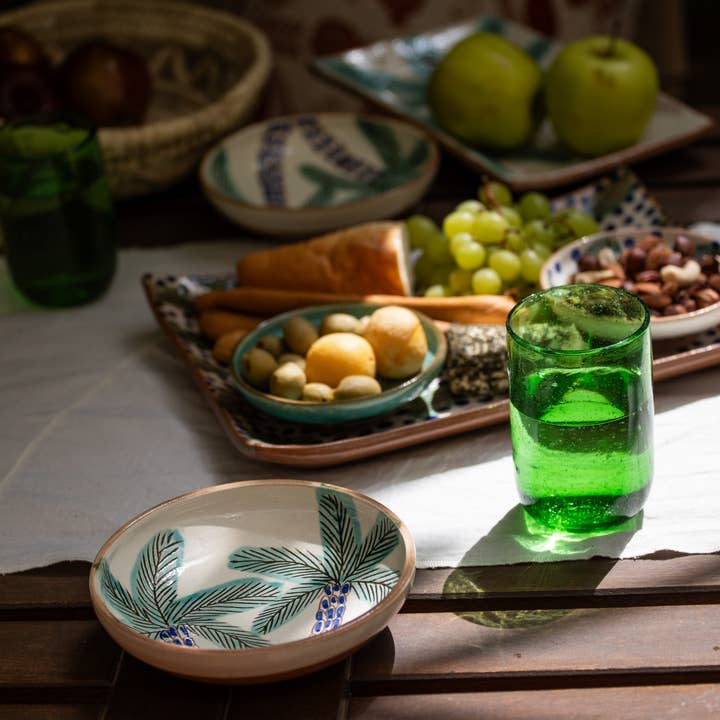 KILIIM - Venta al por mayor Plato grande - Plato de cerámica con diseño de palmera2