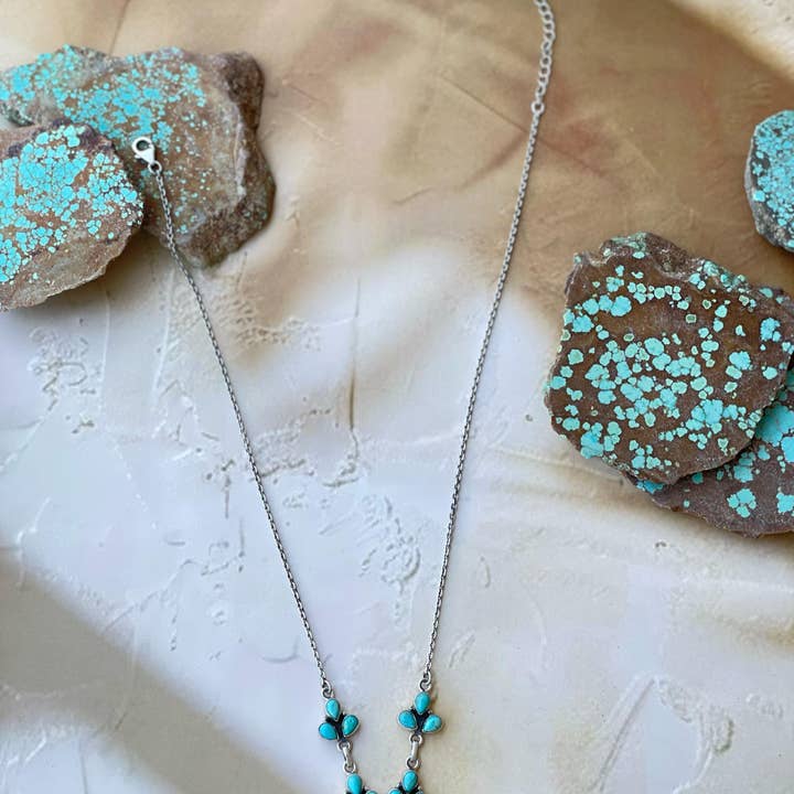 Nizhonitradersllc - Wholesale Pendant/Charm Necklace - Handmade Sterling Silver, Turquoise & Pink Dream Mojave Necklace0