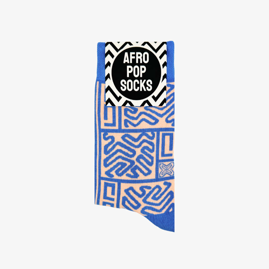 Afropop - Wholesale Sokken - Uniseks - Afrikaanse Kuba-patroon sokken2
