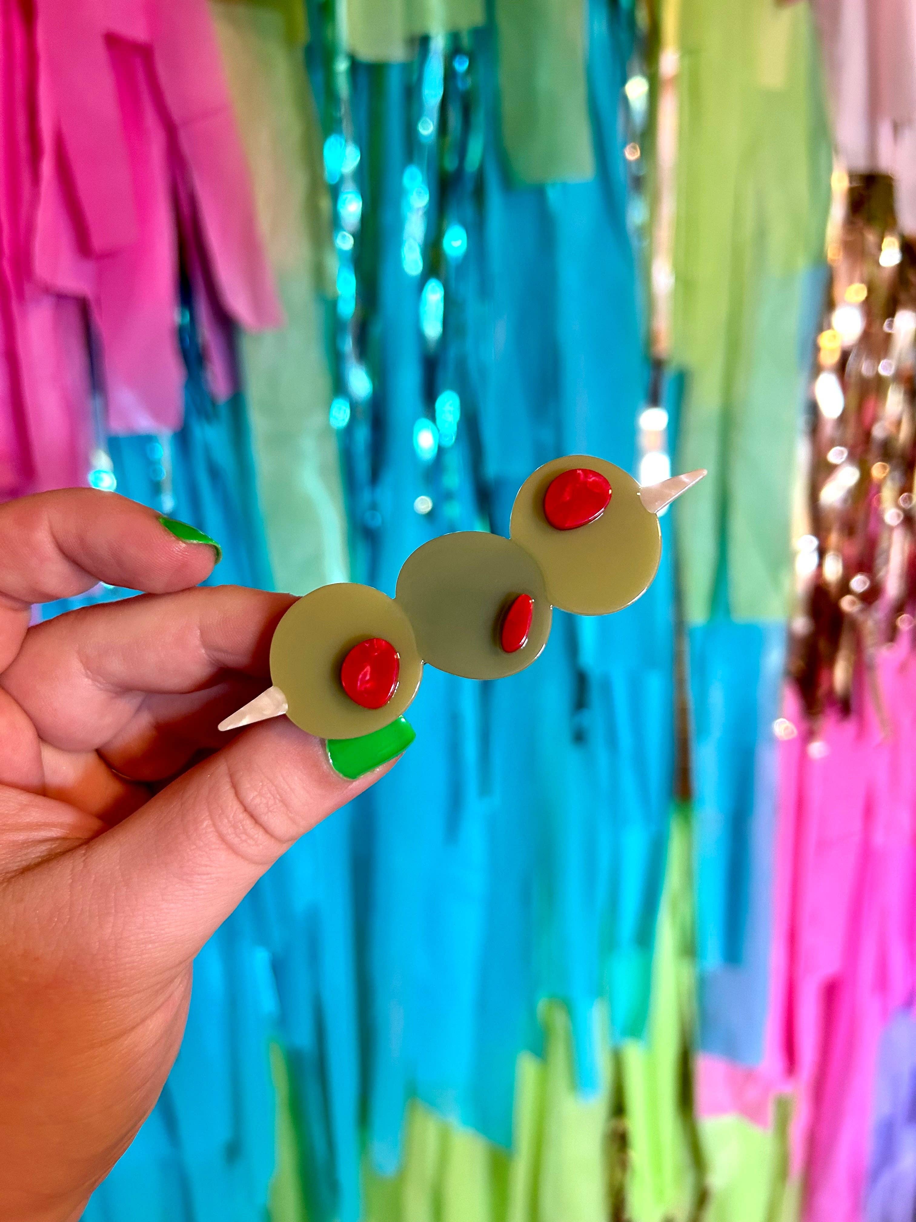 The Peach Fuzz - Wholesale Hair Accessories Set - Women's - Stuffed Olive Hair Clip Set11