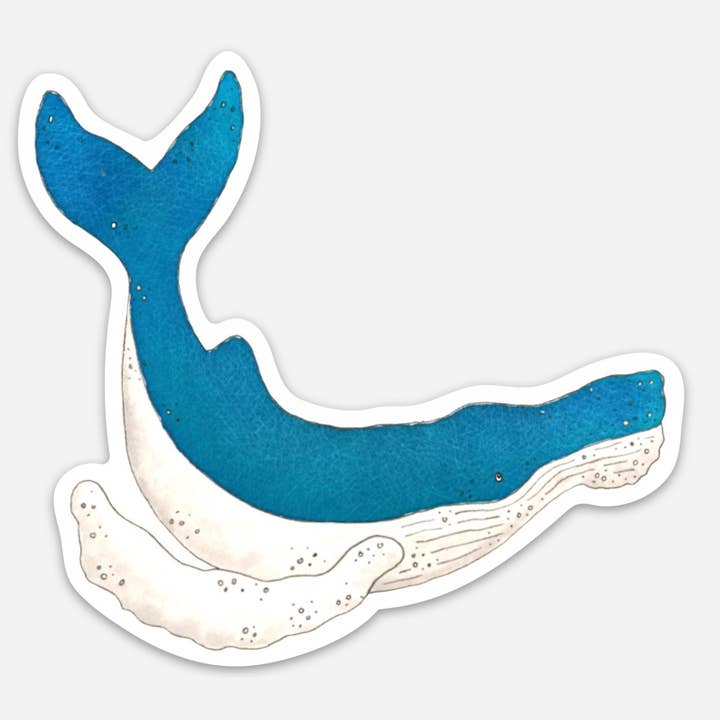 Humpback Whale Sticker for wholesale by Nicole Bennion Illustration