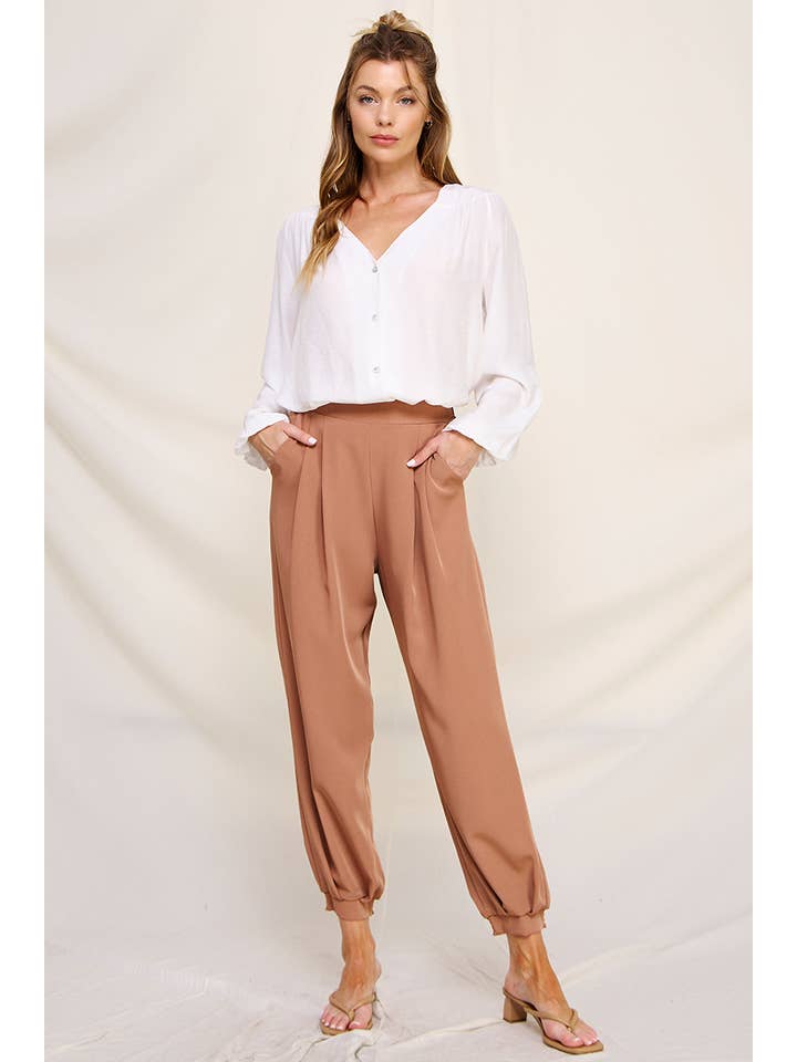 Allie Rose - Vendita all'ingrosso Pantalone - Donna - Pantaloni da jogging plissettati3