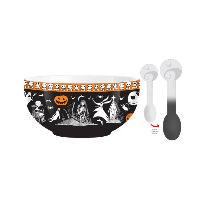 NBC Characters Boxed Ceramic Bowl w Color Change Spoon for wholesale by Silver Buffalo