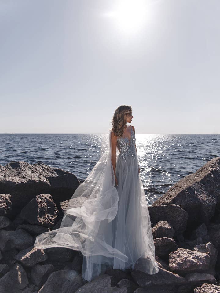 Lutien Bridal - Wholesale Gown - Women's - Elven wedding dress cape sleeves3