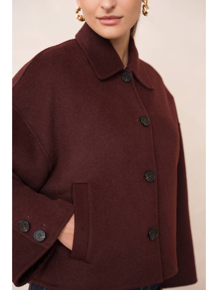 Attentif Paris – Casaco - Mulher por atacado – Casaco de mistura de lã cortado de grandes dimensões feito à mão15