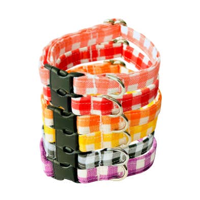 Collares para gatos de cuadros vichy para venta al por mayor de Fetch Mart