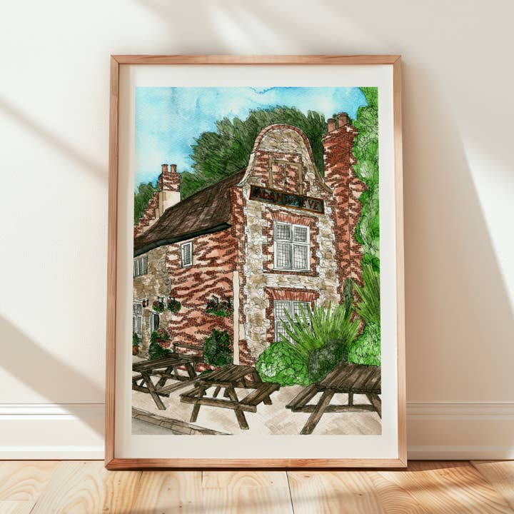 Adam & Eve, Norwich Shop Front for wholesale by By Hope Illustrated