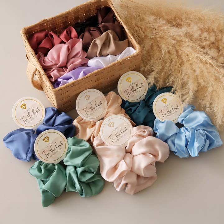 Satin Scrunchies - 7 Colors for wholesale by bewell